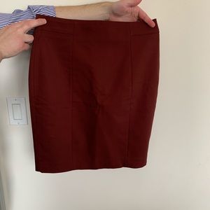 Red pencil skirt